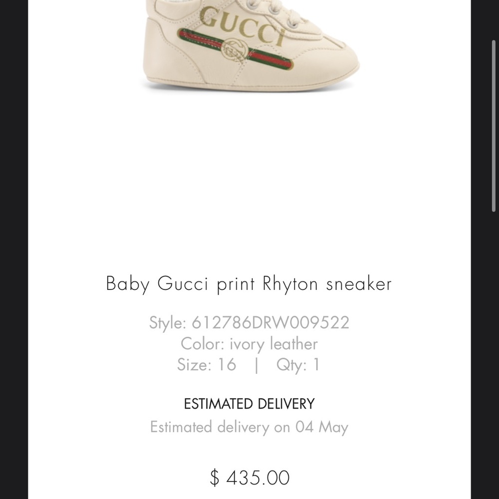 Baby Gucci Print Rhyton Sneaker - Picture 4 of 4